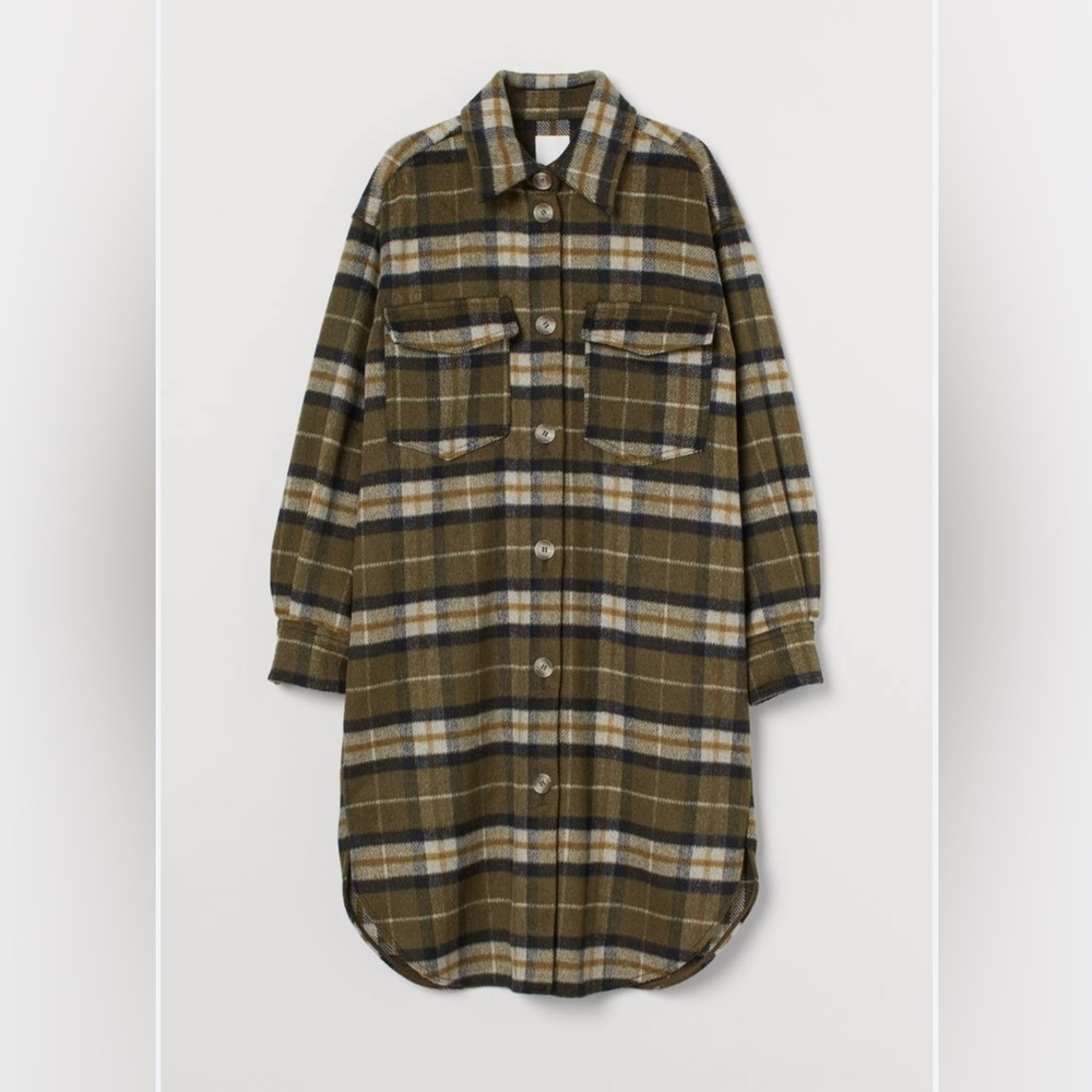 H&M long shirt jacket